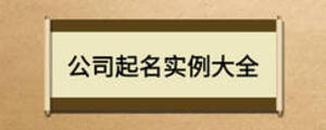 公司起名實(shí)例大全