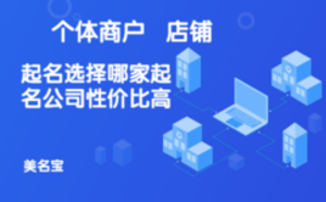 個體商戶、店鋪起名選擇哪家起名公司性價比高