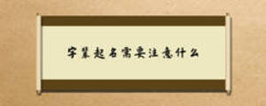 字輩起名需要注意什么