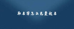 取名字怎么免費(fèi)起名