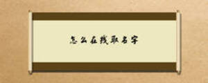 怎么在線(xiàn)取名字