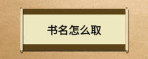 書(shū)名怎么取