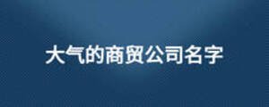 大氣的商貿(mào)公司名字