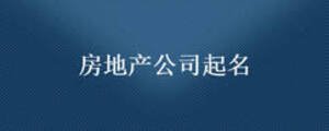 房地產公司起名