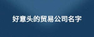 好意頭的貿易公司名字