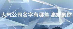 大氣公司名字有哪些 高端聚財(cái)
