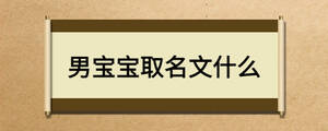 男寶寶取名文什么
