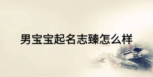 男寶寶起名志臻怎么樣