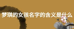 夢(mèng)琪的女孩名字的含義是什么
