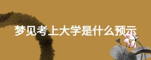 夢見考上大學是什么預示