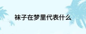 襪子在夢里代表什么