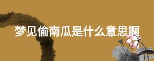 夢(mèng)見(jiàn)偷南瓜是什么意思啊