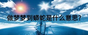 做夢(mèng)夢(mèng)到蟒蛇是什么意思?