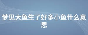 夢(mèng)見大魚生了好多小魚什么意思