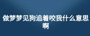 做夢(mèng)夢(mèng)見(jiàn)狗追著咬我什么意思啊