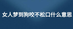 女人夢(mèng)到狗咬不松口什么意思