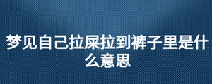 夢(mèng)見自己拉屎拉到褲子里是什么意思