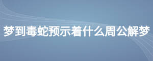 夢到毒蛇預(yù)示著什么周公解夢