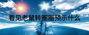 看見老鼠轉圈圈預示什么