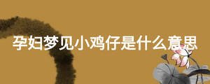 孕婦夢(mèng)見小雞仔是什么意思