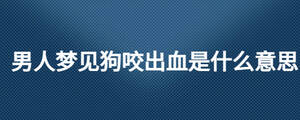 男人夢見狗咬出血是什么意思