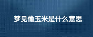 夢見偷玉米是什么意思