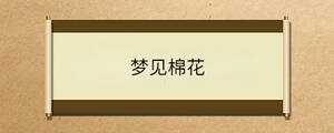 夢(mèng)見(jiàn)棉花