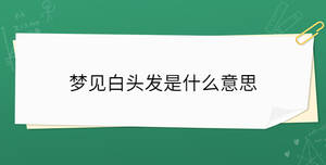 夢見白頭發(fā)是什么意思