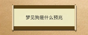 夢(mèng)見(jiàn)狗是什么預(yù)兆