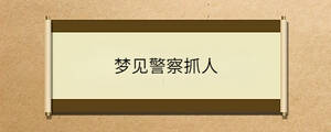 夢見警察抓人