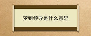夢到領導是什么意思
